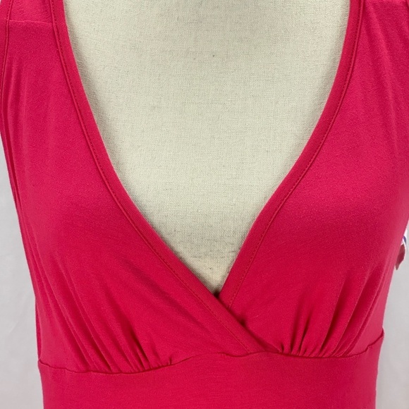 Loveappella Sleeveless V Neck Tank Maxi Dress - Pink - size PM - Picture 2 of 8